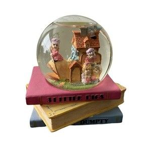 Disney's Music Snow Globe Three Little Pigs, Mother Goose, Humpty Dumpty Book